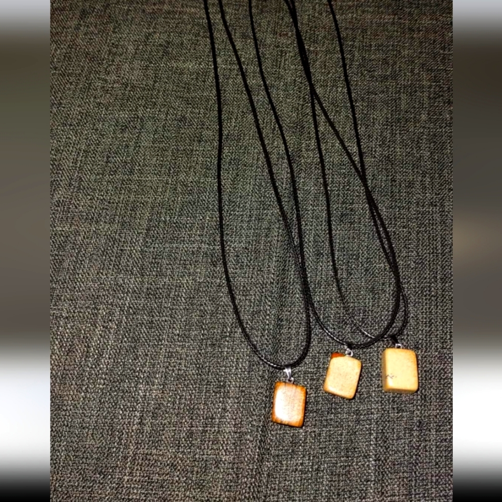 Wood Healing Stone Necklaces